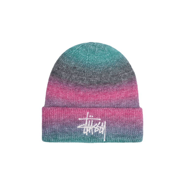 Stussy Spray Stripe Cuff Beanie 'Teal Multicolor'