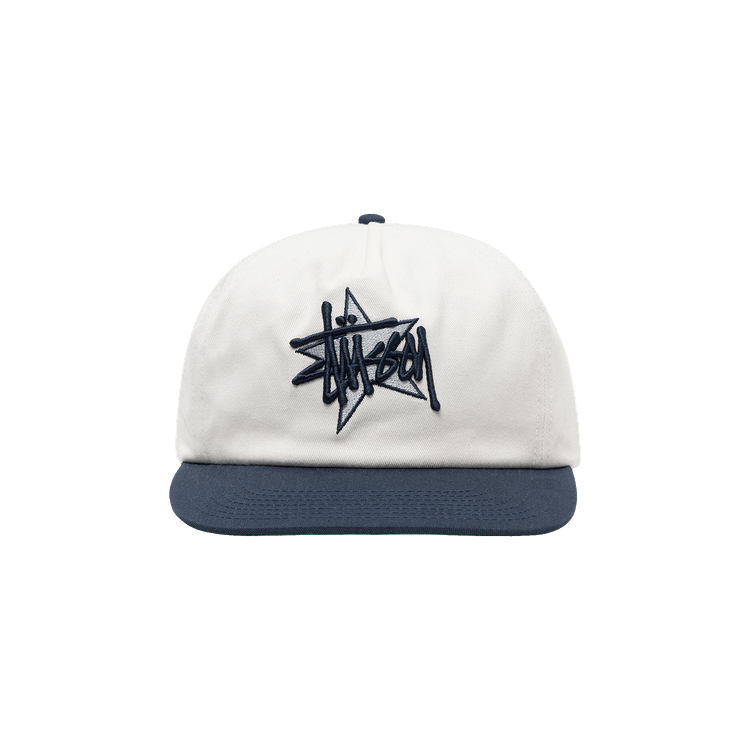 Stussy Mid-Depth Basic Star Strapback 'White'