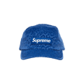 Supreme Leopard Corduroy Camp Cap 'Blue'