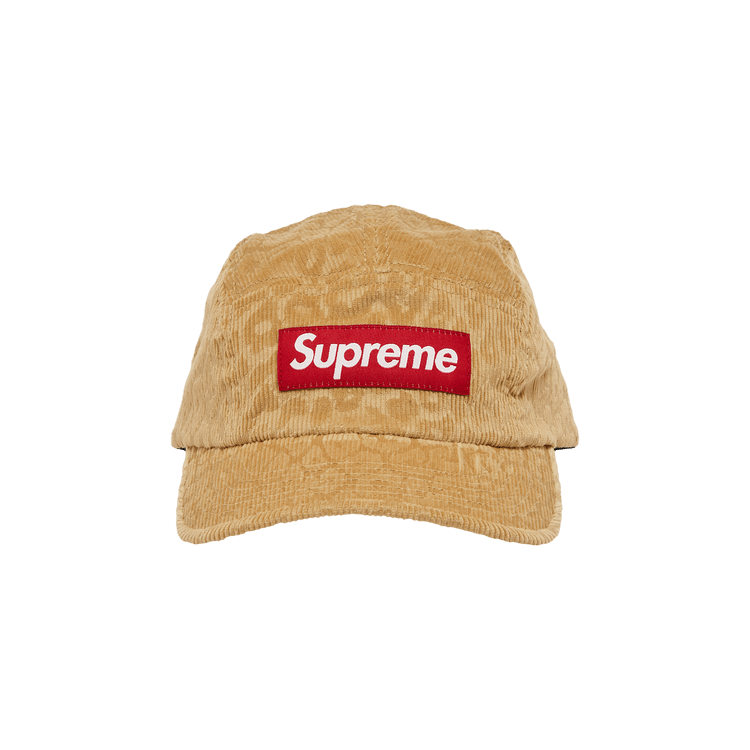 Supreme Leopard Corduroy Camp Cap 'Beige'