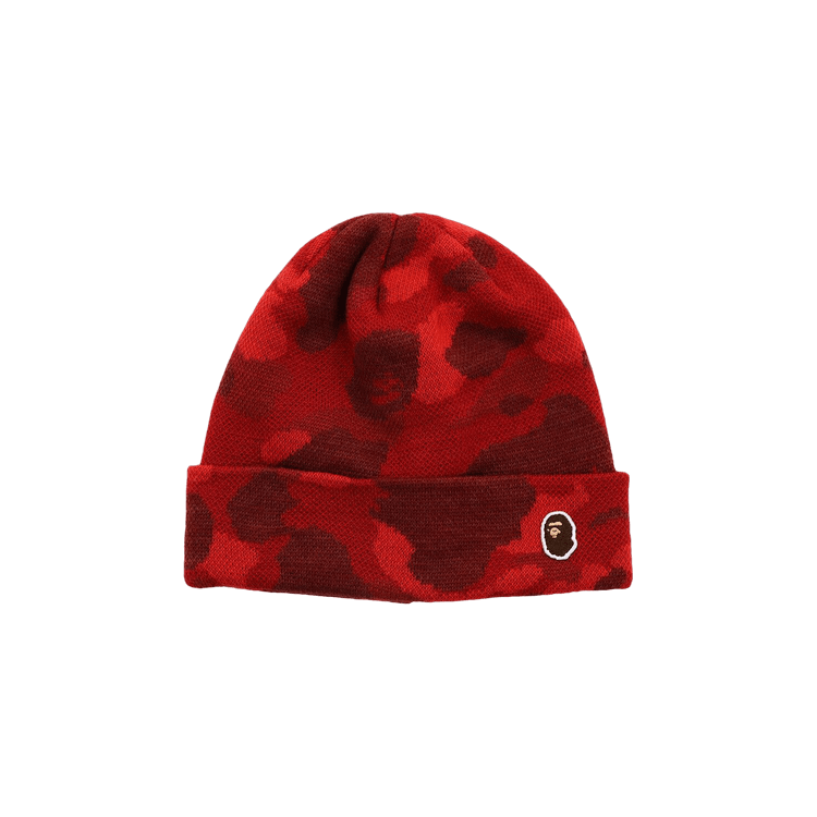 BAPE Color Camo Knit Cap 'Red'