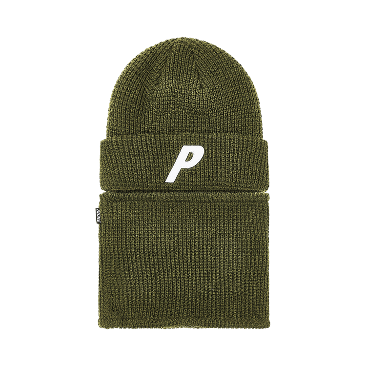 Palace Zip Off Facewarmer P Beanie 'The Deep Green'