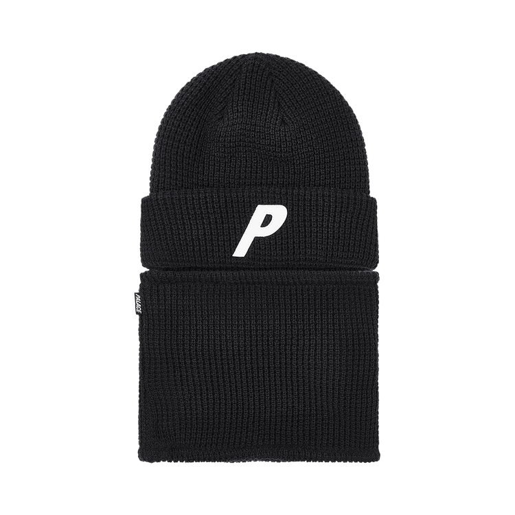 Palace Zip Off Facewarmer P Beanie 'Black'