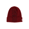 Supreme x New Era Psalm Beanie 'Dark Red'