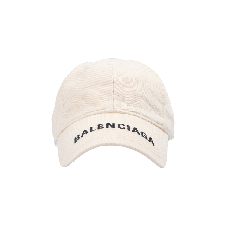 Balenciaga Logo Visor Baseball Cap 'Chalky White/Black'