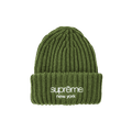 Supreme Classic Logo Chunky Ribbed Beanie 'Olive'