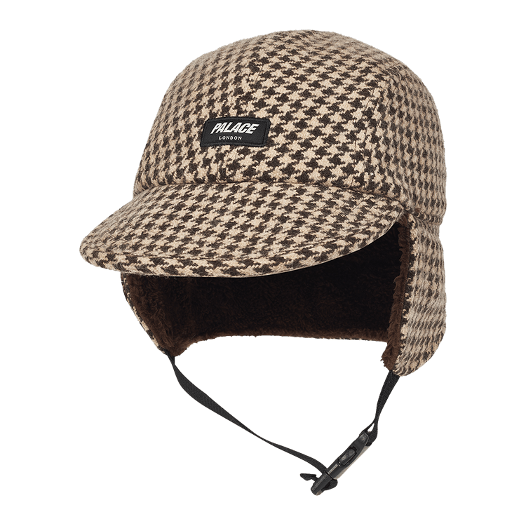 Palace Reverso Earflap 4-Panel 'Houndstooth Brown'