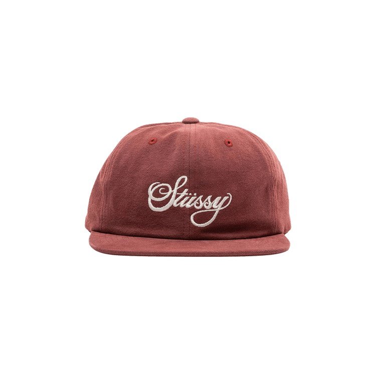 Stussy Peached Canvas Cap 'Burgundy'