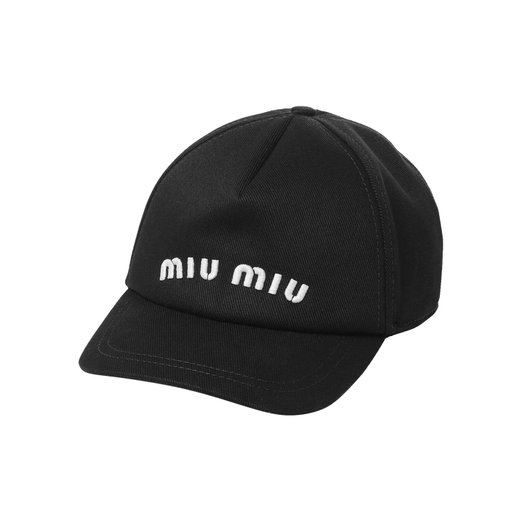 Miu Miu Drill Baseball Cap 'Black/White'