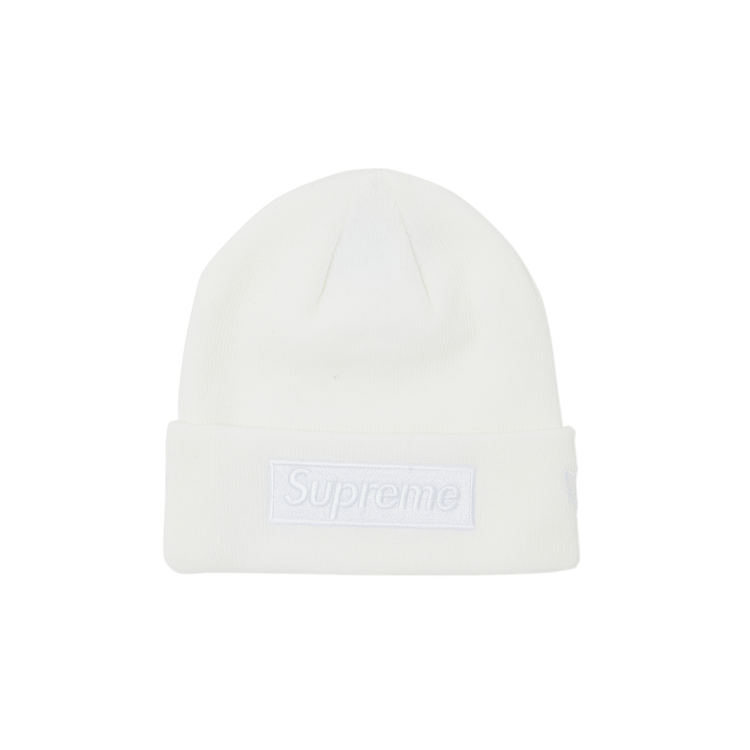 Supreme x New Era Box Logo Beanie 'White'