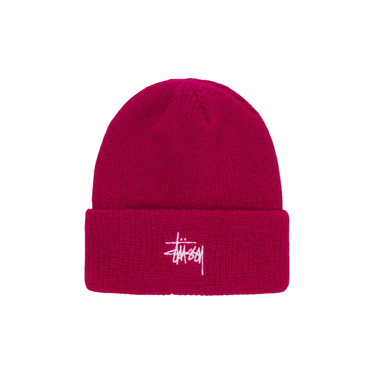 Stussy Basic Cuff Beanie 'Magenta'