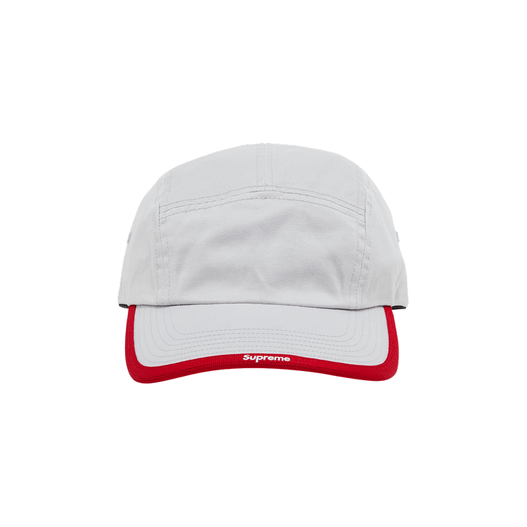 Supreme Visor Logo Camp Cap 'Light Grey'