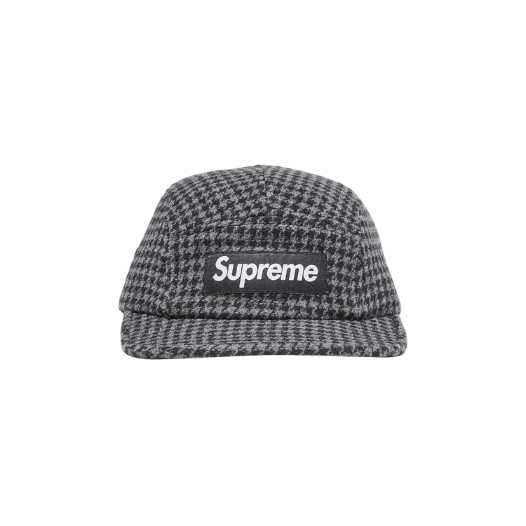 Supreme Houndstooth Wool Camp Cap 'Black'