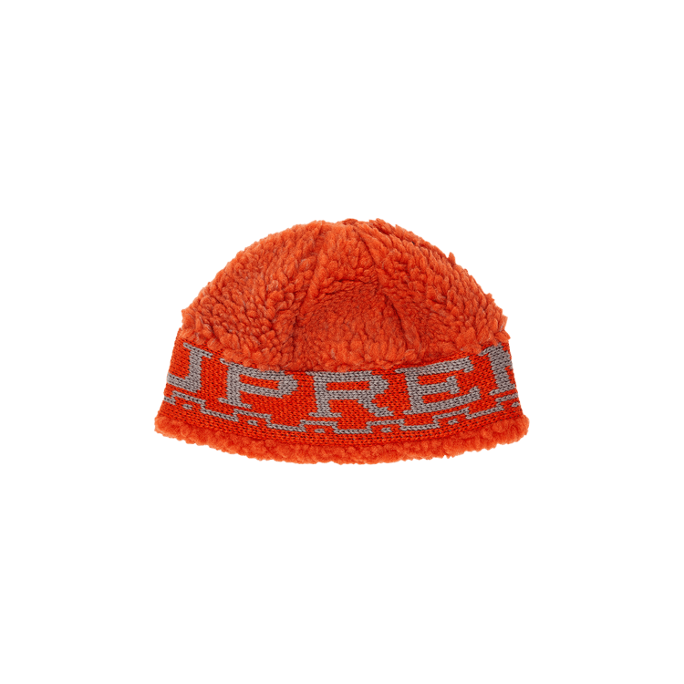 Supreme Sherpa Logo Beanie 'Burnt Orange'