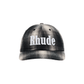 Rhude Logo Flannel 6 Panel Hat 'Black/Grey'