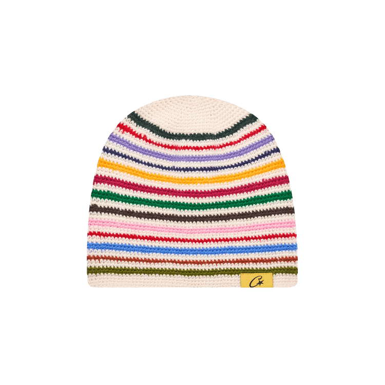 Corteiz Crochet Beanie 'White/Multicolor'