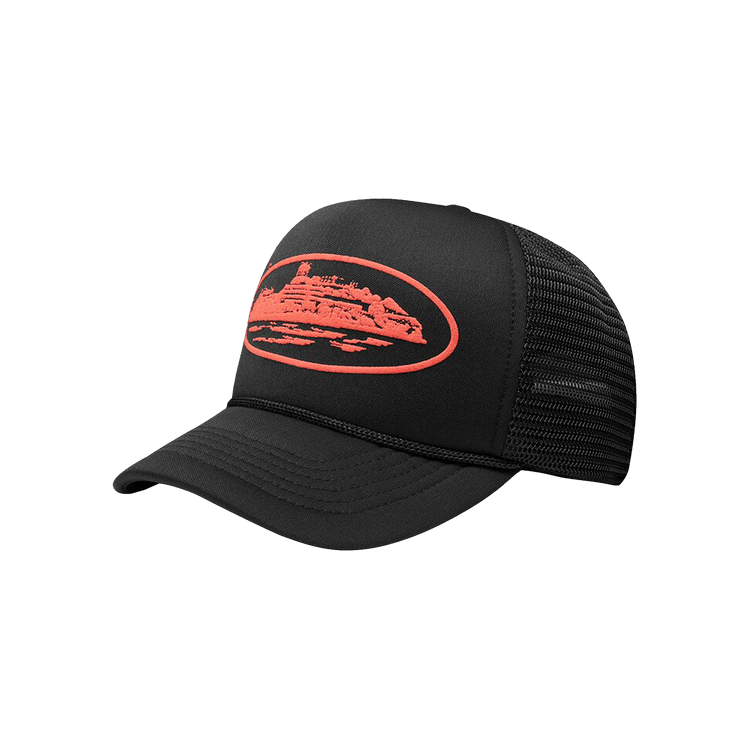 Corteiz Alcatraz Premium Trucker 'Black/Red'