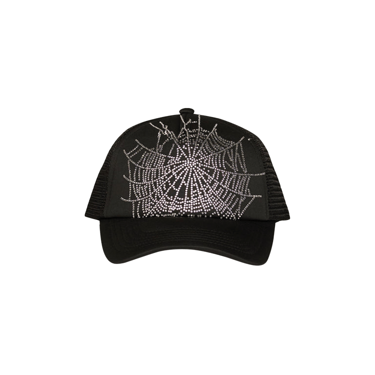 Sp5der Web Rhinestone Trucker Hat 'Black'