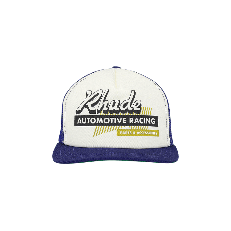 Rhude Auto Racing Trucker Hat 'Navy/Ivory'