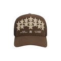 Amiri Leather Star Trucker 'Brown'