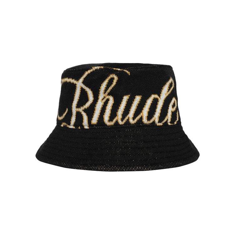 Rhude Script Bucket Hat 'Black/Cream'