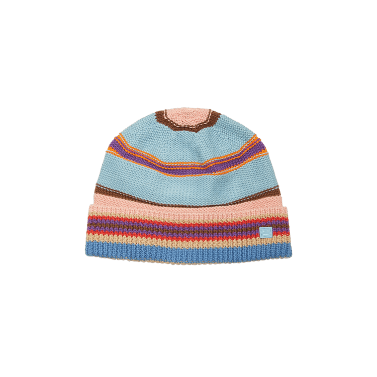 Acne Studios Stripe Knit Beanie 'Dusty Blue/Multicolor'