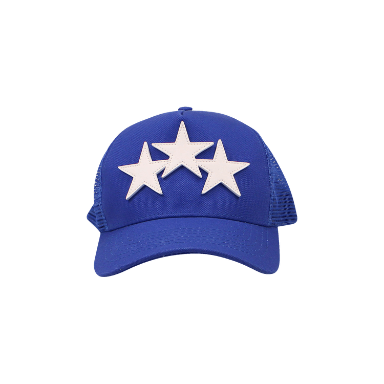 Amiri 3 Star Trucker Hat 'Pond Blue/White'