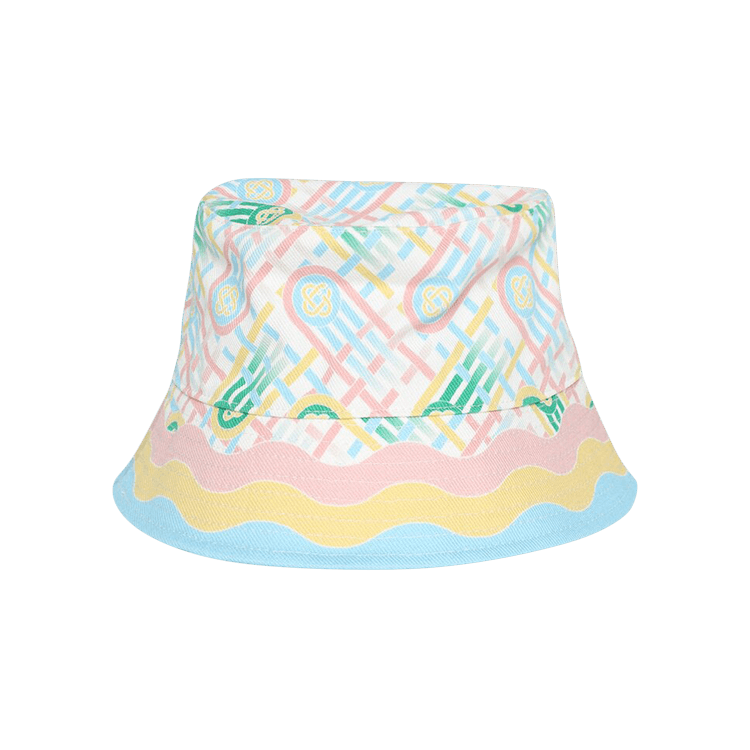 Casablanca Printed Denim Bucket Hat 'Ping Pong Print'