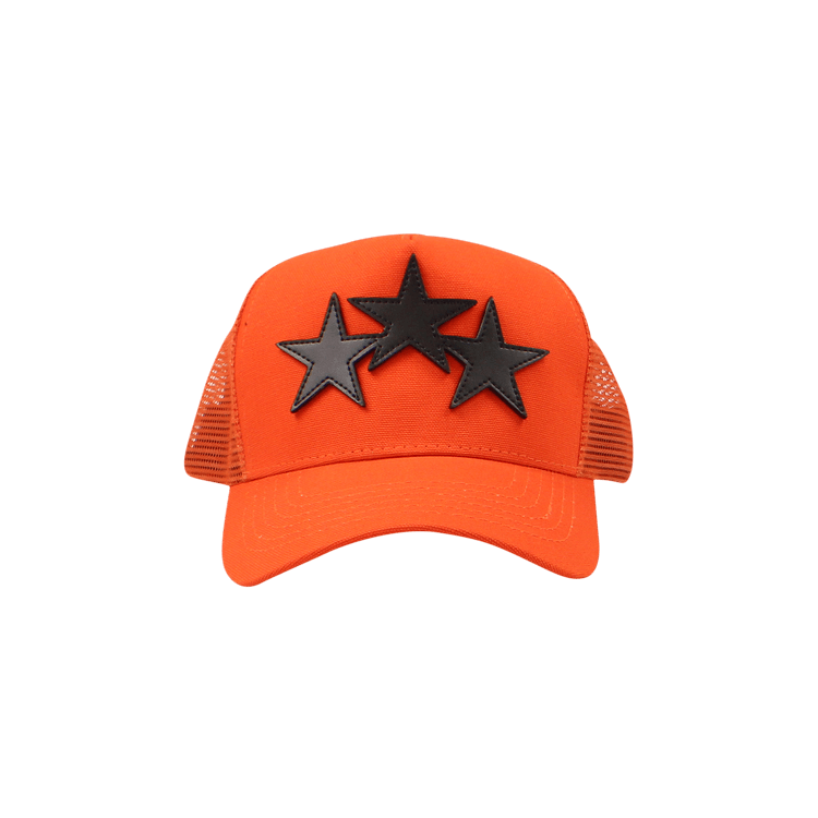 Amiri 3 Star Trucker Hat 'Orange/Black'