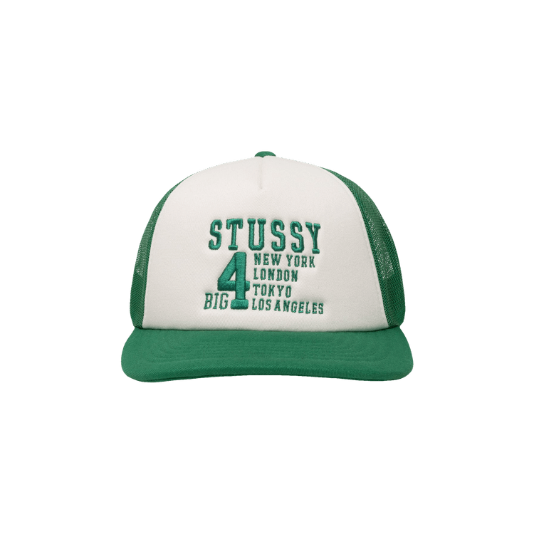 Stussy Trucker Big 4 Snapback 'Green'