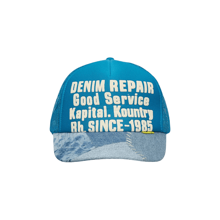 Kapital Denim Repair Service Trucker Cap 'Turquoise'