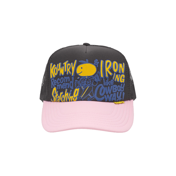 Kapital Kountry Coneycowbowy Trucker Cap 'Grey/Pink'