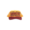 Kapital Kountry Dirty Shrink Trucker Cap 'Gold/Burgundy'