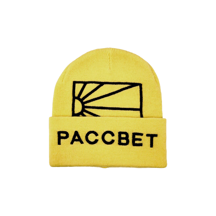 Rassvet x PACCBET Big Logo Beanie 'Light Yellow'