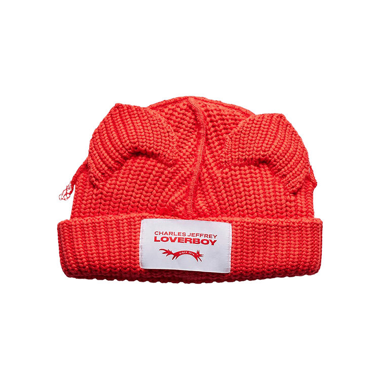 Charles Jeffrey Loverboy Chunky Ears Beanie 'Red'