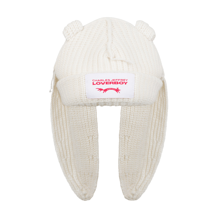 Charles Jeffrey Loverboy Chunky Rabbit Beanie 'Ecru'
