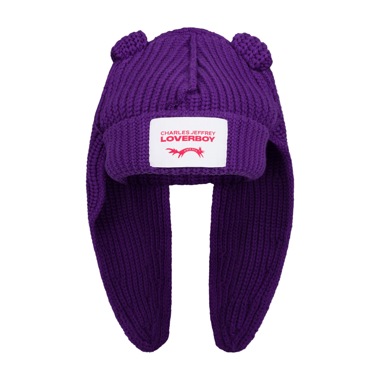 Charles Jeffrey Loverboy Chunky Rabbit Beanie 'Purple'