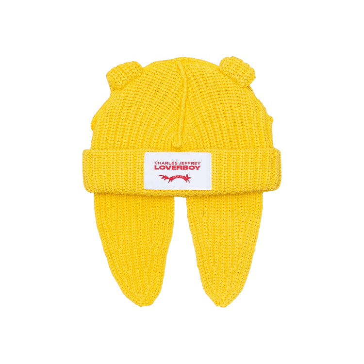 Charles Jeffrey Loverboy Chunky Rabbit Beanie 'Yellow'