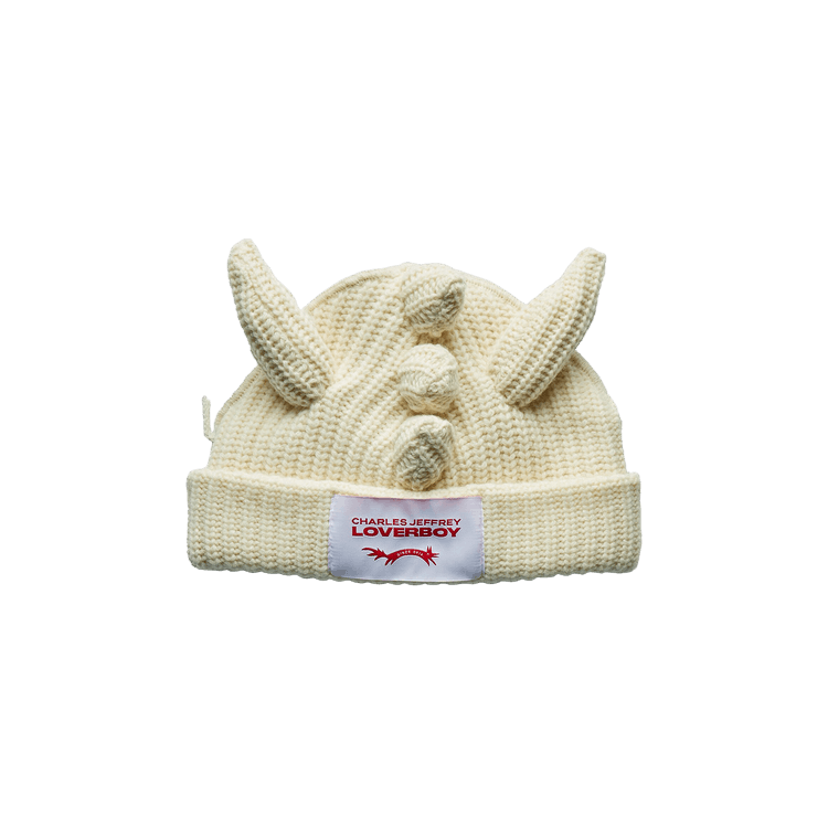 Charles Jeffrey Loverboy Chunky Dragon Beanie 'Ecru'