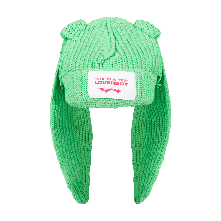 Charles Jeffrey Loverboy Chunky Rabbit Beanie 'Green'