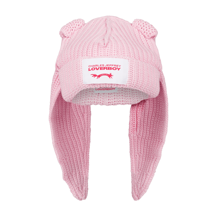 Charles Jeffrey Loverboy Chunky Rabbit Beanie 'Pink'