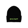 Palm Angels Classic Logo Ribbed Beanie 'Black/Yellow'