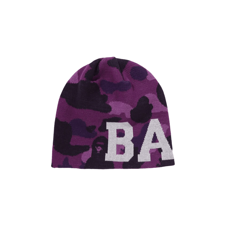BAPE Color Camo Knit Cap 'Purple'