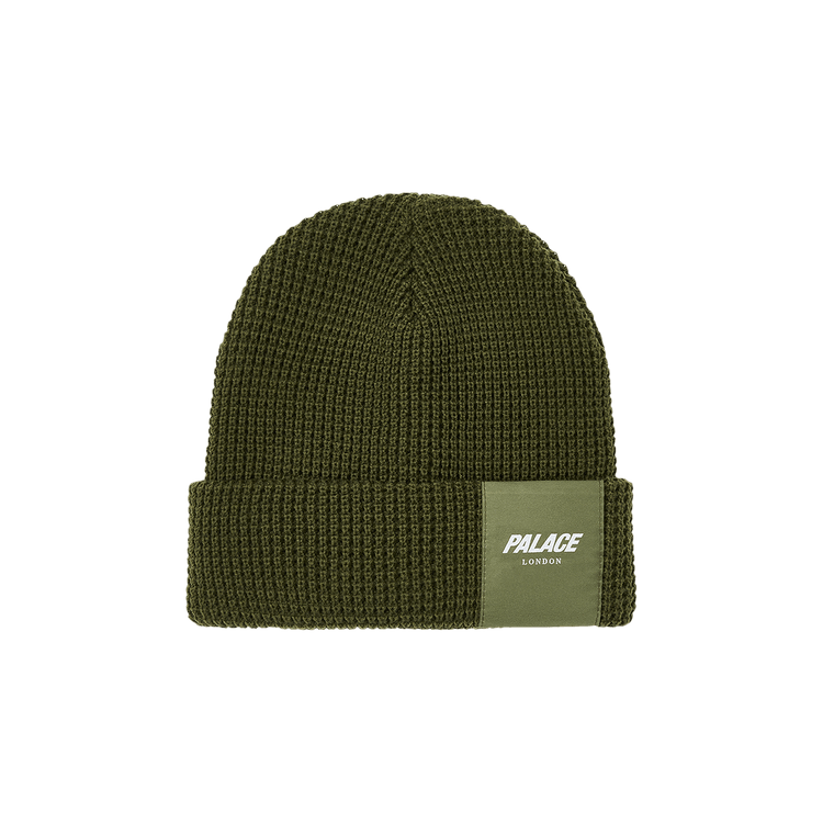 Palace London Waffle Beanie 'The Deep Green'