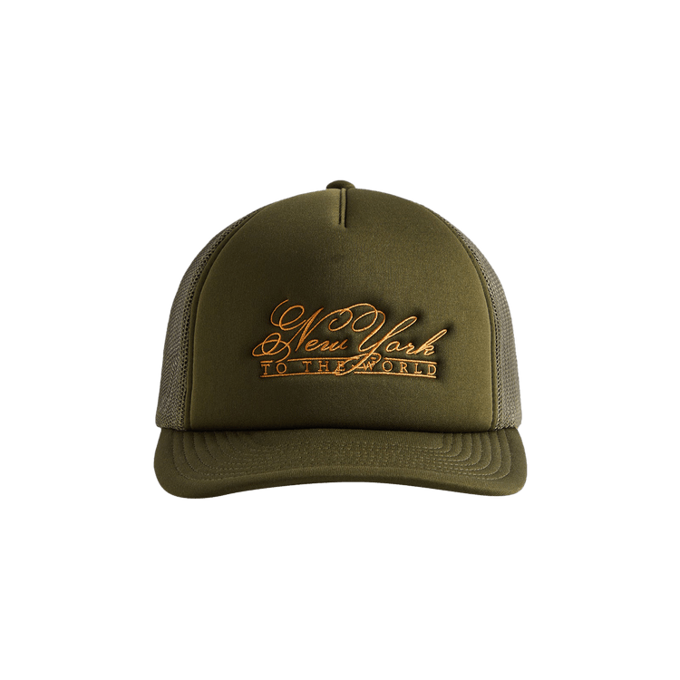 Kith NY To The World Nolan Poly Foam Trucker Hat 'Cypress'