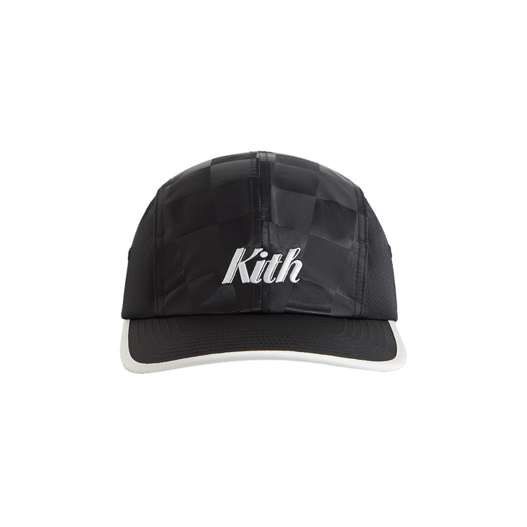Kith Checkered Satin Griffey Camper Hat 'Black'