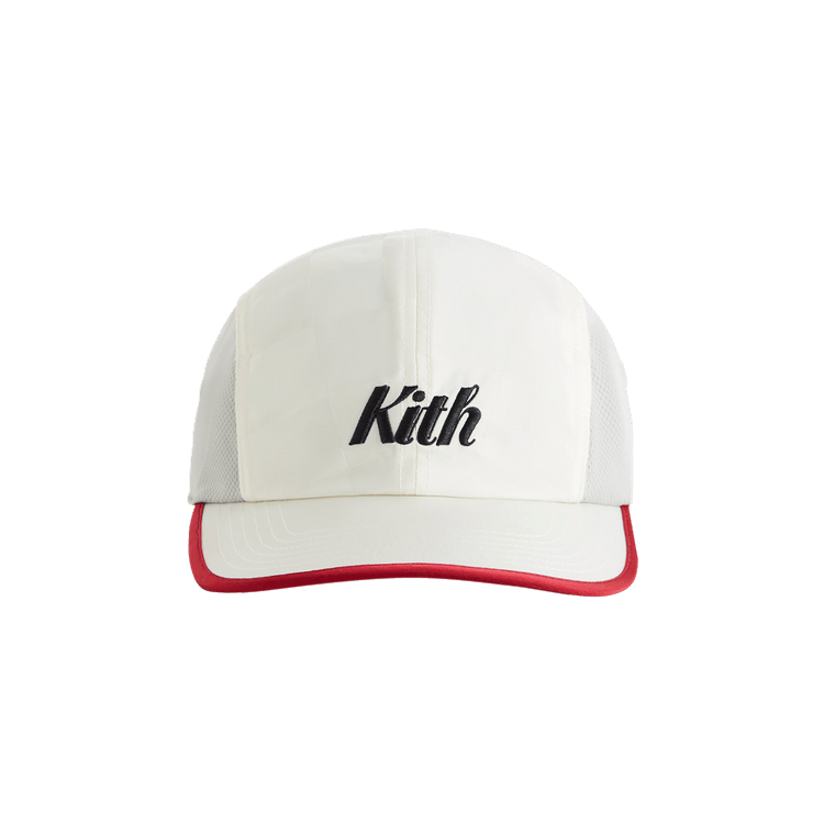 Kith Checkered Satin Griffey Camper Hat 'Sandrift'