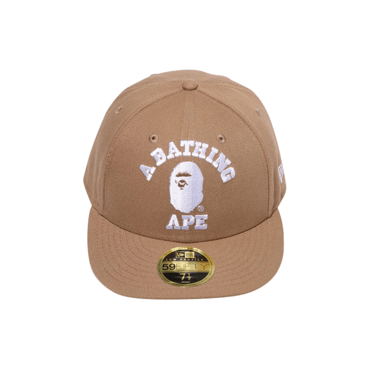 BAPE College New Era 59FIFTY Low Profile Cap 'Beige'