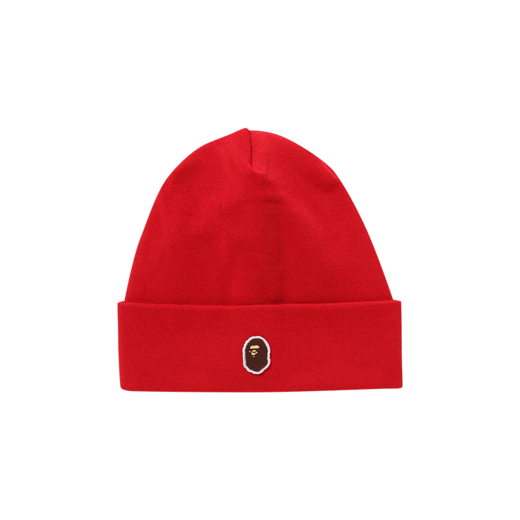 BAPE Silicon Ape Head Knit Cap 'Red'
