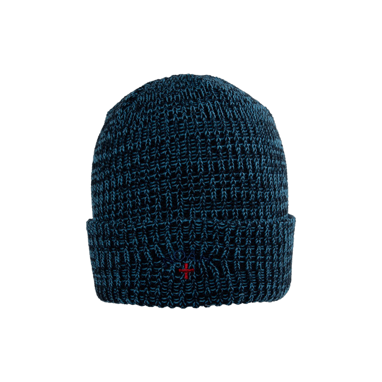 Noah Marled Logo Beanie 'Teal/Navy'